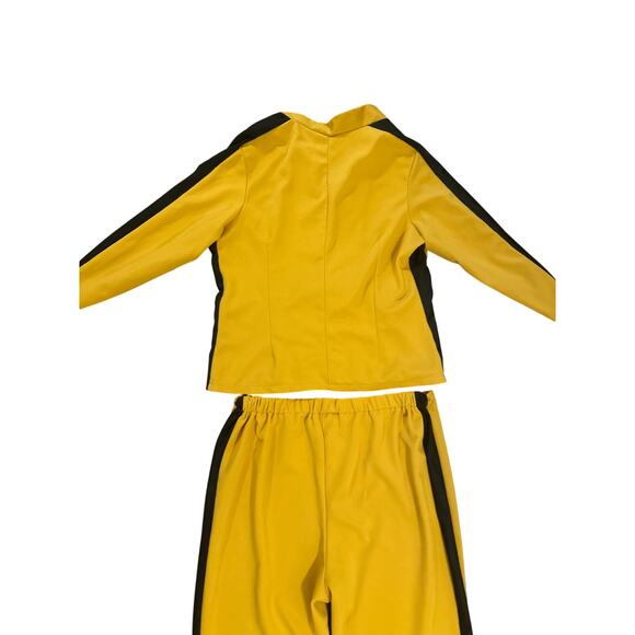 Women L Kill Bill Vol I & II Bride Mustard Yellow Track Suit Set Costume Cosplay - Picture 5 of 7